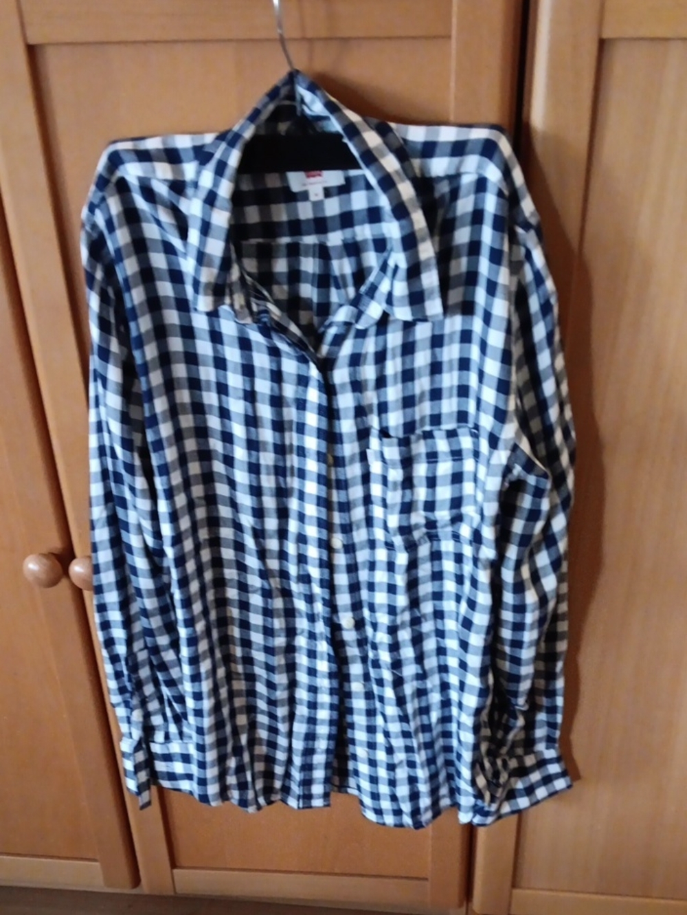 Levi's Navy & White Gingham Button-Down Shirt